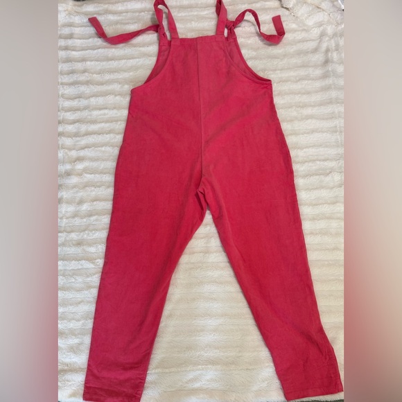Lucy & Yak Original Dungaree Organic Corduroy Pink Punch Size UK 14 US 10 - Picture 3 of 9
